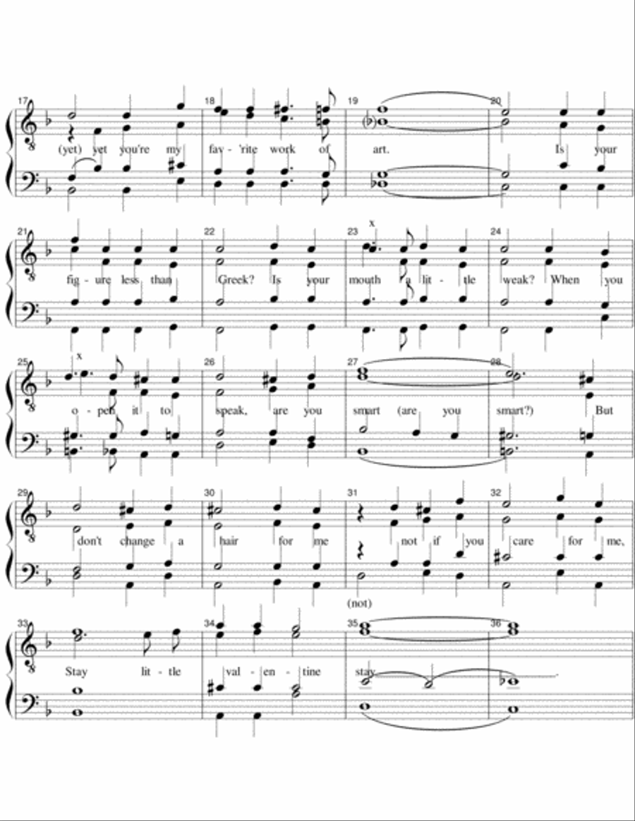 My Funny Valentine My Funny Valentine TTBB scores gallery preview page 2