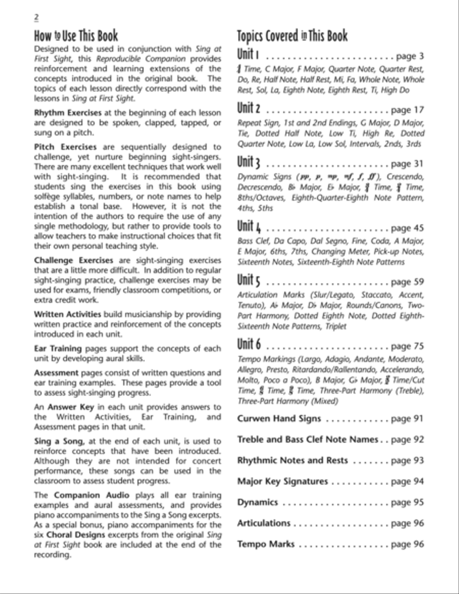 Sing at First Sight Reproducible Companion, Book 1 Choir scores gallery preview page 2