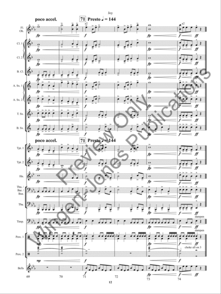 Joy Concert Band scores gallery preview page 16