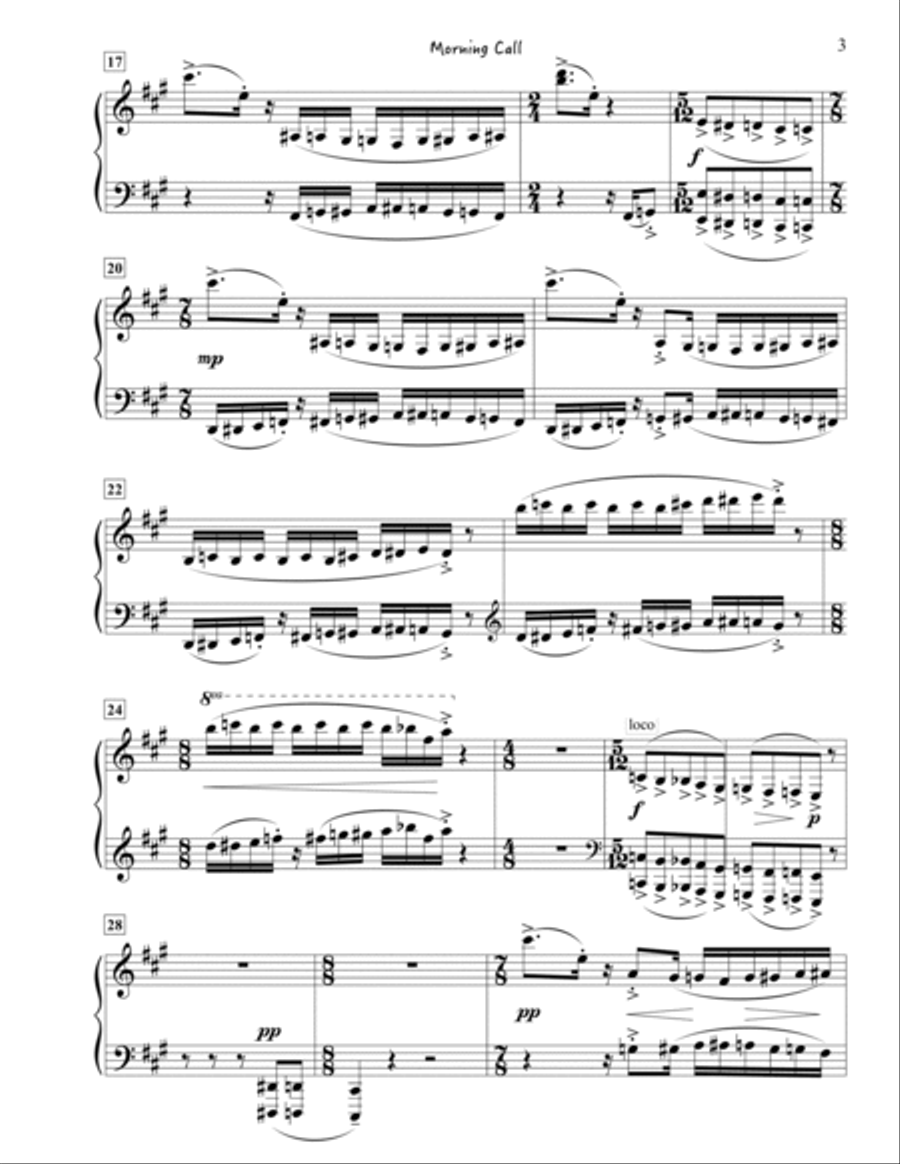 Morning Call Piano Solo scores gallery preview page 3