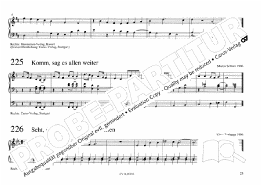 Esslinger Orgelbuch, Bd I-III Organ Solo scores gallery preview page 42