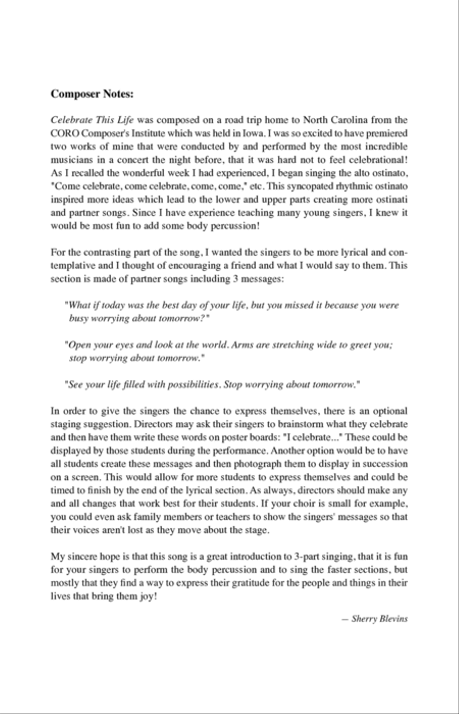 Celebrate This Life! 4-Part scores gallery preview page 15