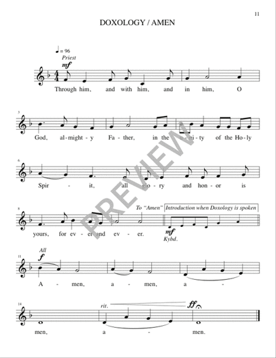 Mass of Christ, Light of the Nations - Presider edition Flute scores gallery preview page 13