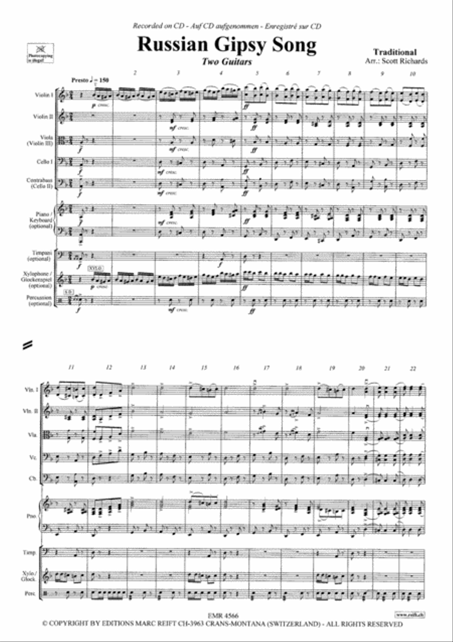 Russian Gipsy Song String Orchestra scores gallery preview page 4