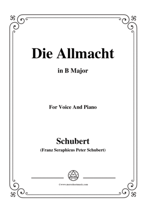Schubert-Die Allmacht,Op.79 No.2,in B Major,for Voice&Piano