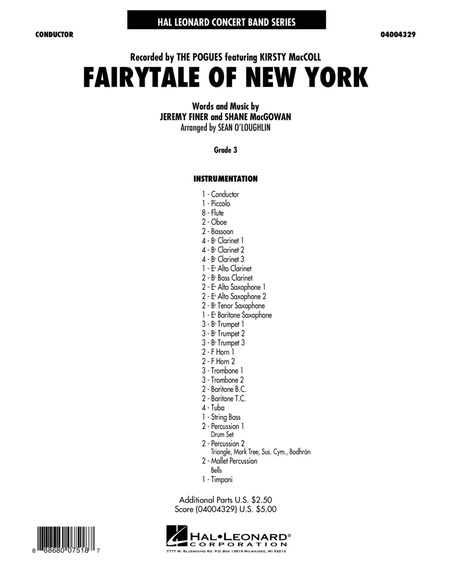 Fairytale of New York - Conductor Score (Full Score)