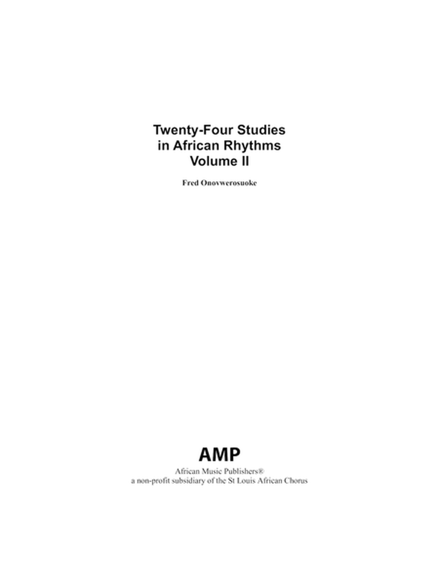 Twenty Four Studies in African Rhythms - Volume II