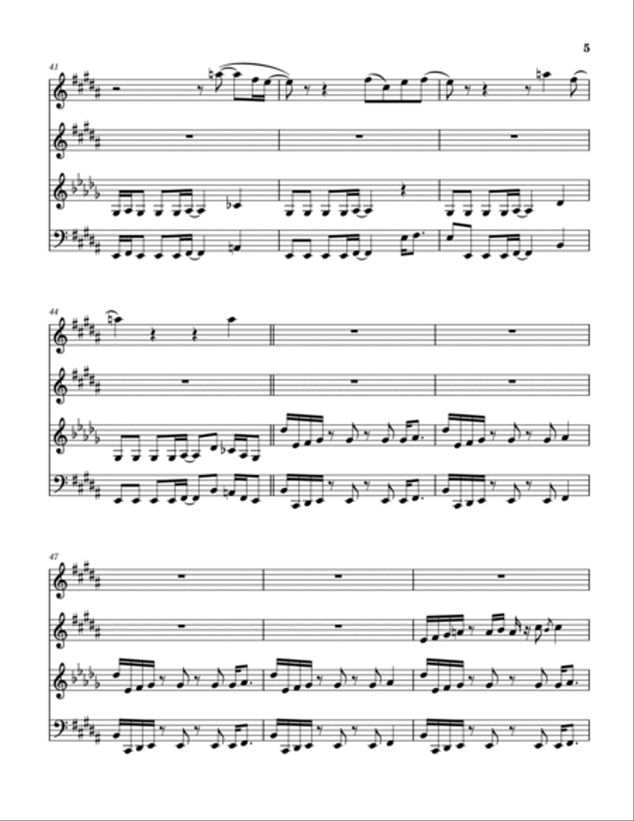 Love Is Powerful Woodwind Quartet scores gallery preview page 6