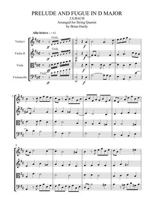 Book cover for Prelude and Fugue in D Major