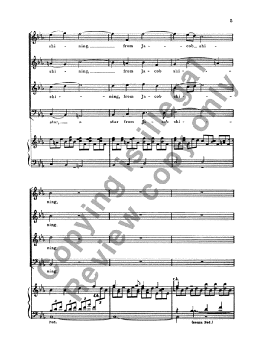 Behold a Star from Jacob Shining 4-Part scores gallery preview page 23