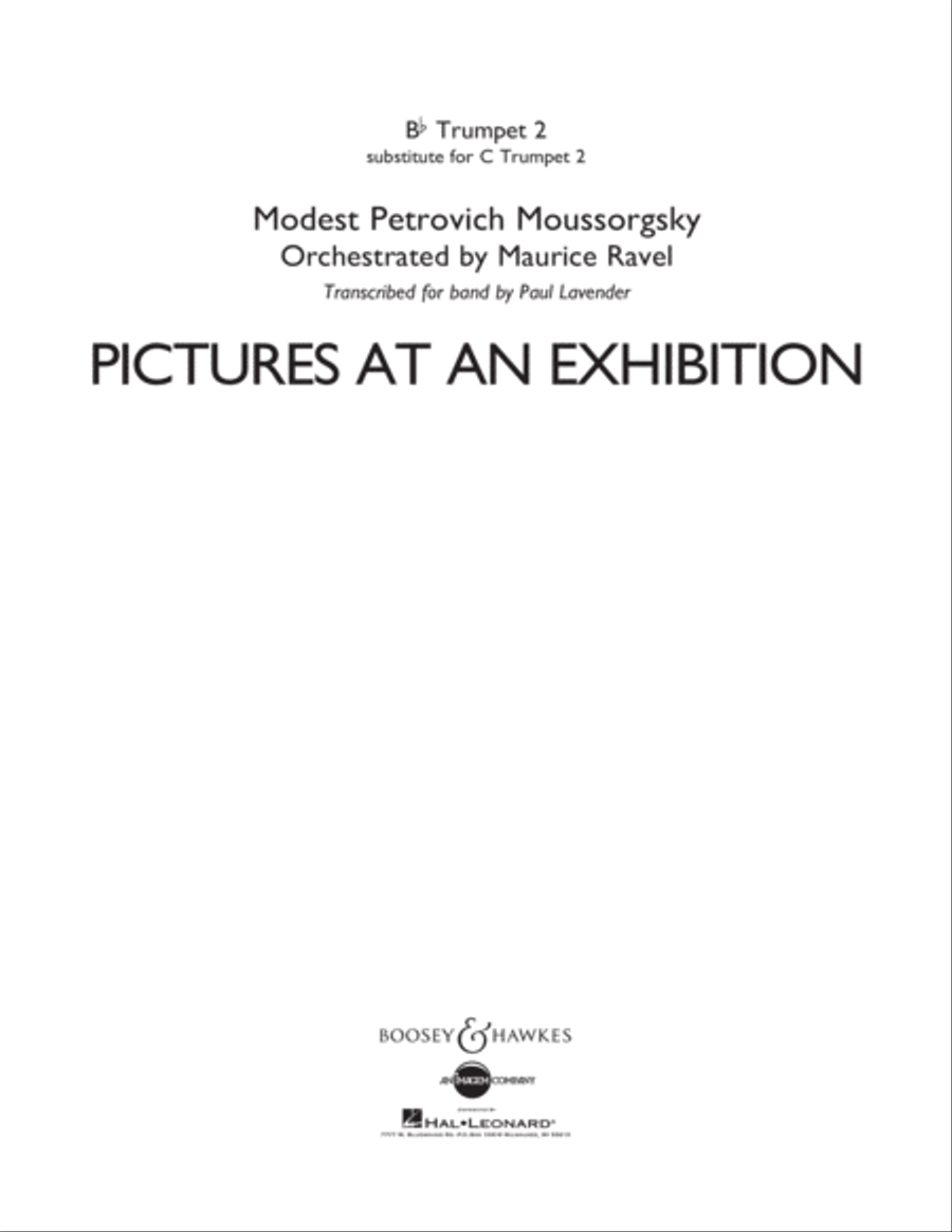 Pictures at an Exhibition - Bb Trumpet Parts - Digital Only - Bb Trumpet 2 (sub. C Tpt. 2) Concert Band scores gallery preview page 1