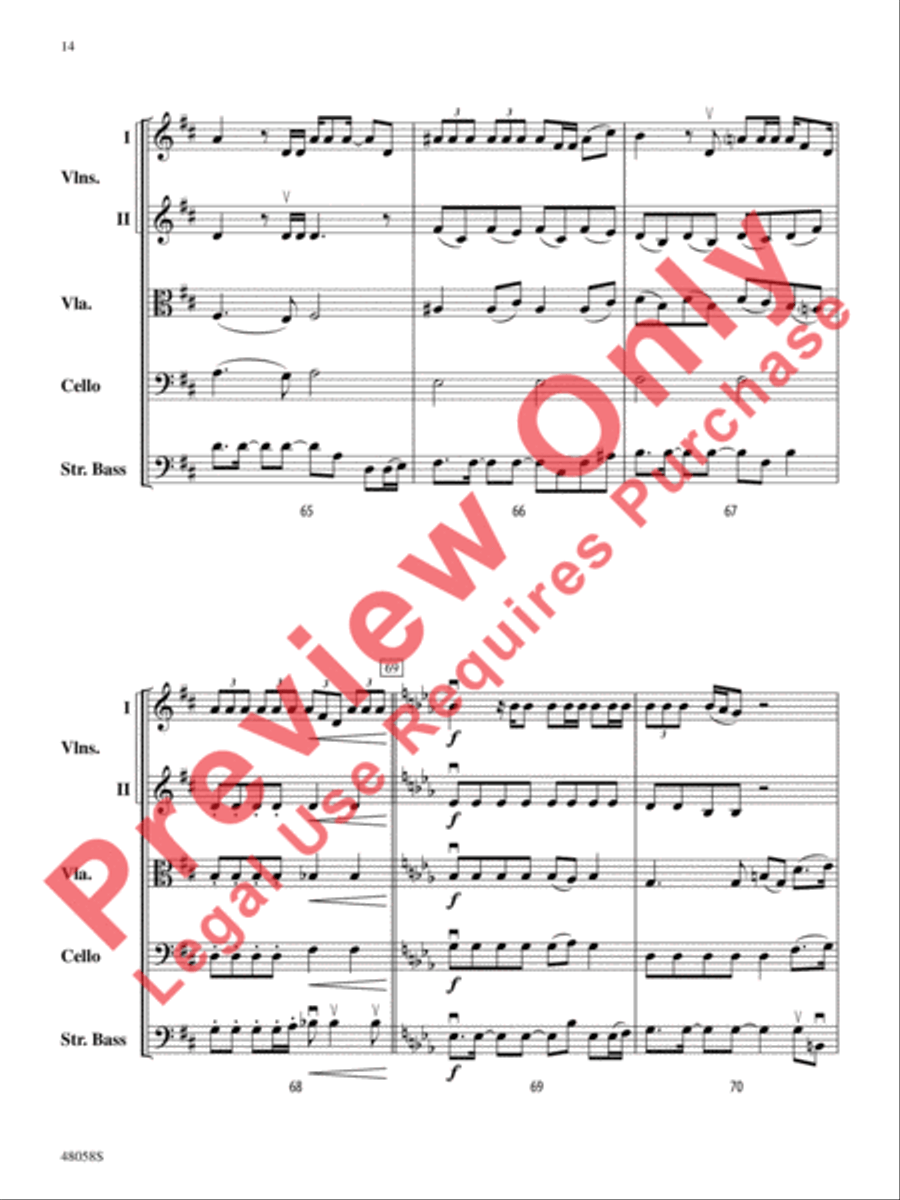 Selections from Hamilton String Orchestra scores gallery preview page 15
