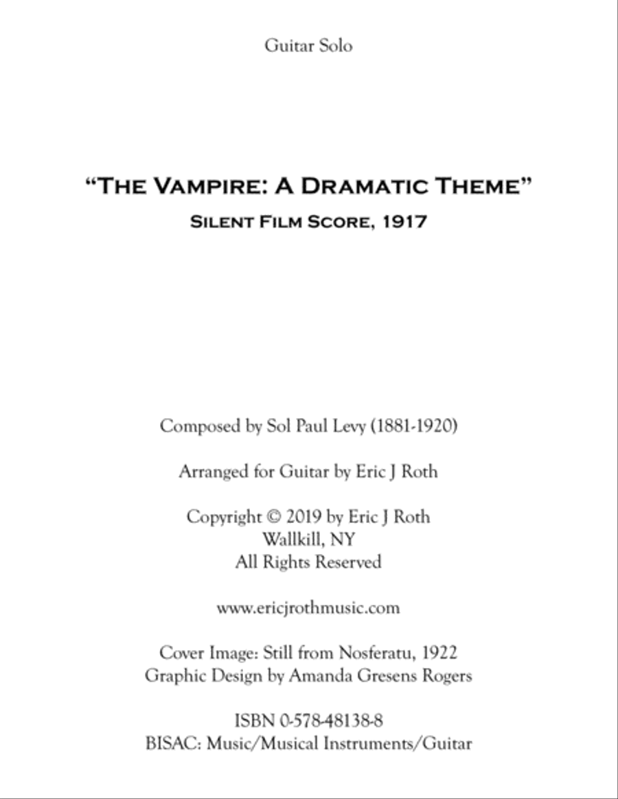 The Vampire: A Dramatic Theme Classical Guitar scores gallery preview page 2