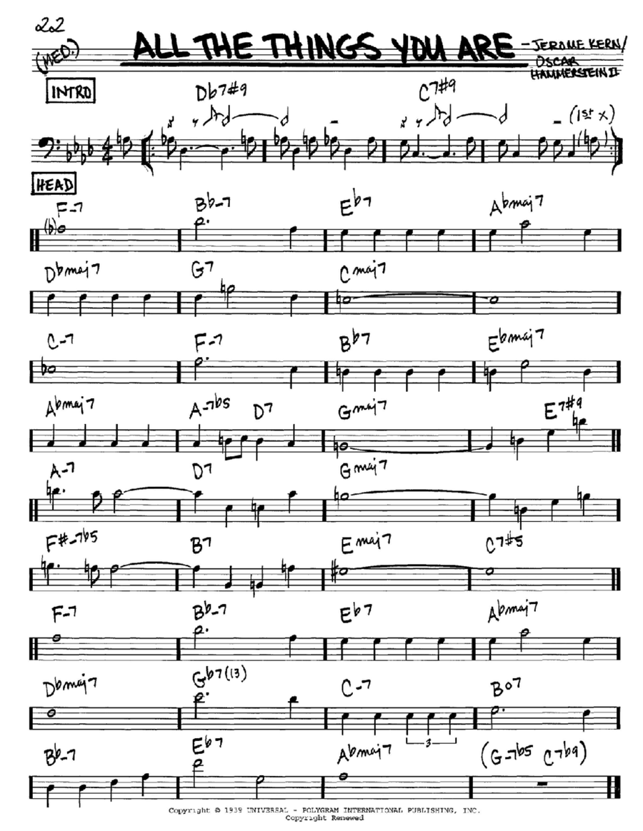 All The Things You Are Piano scores gallery preview page 1