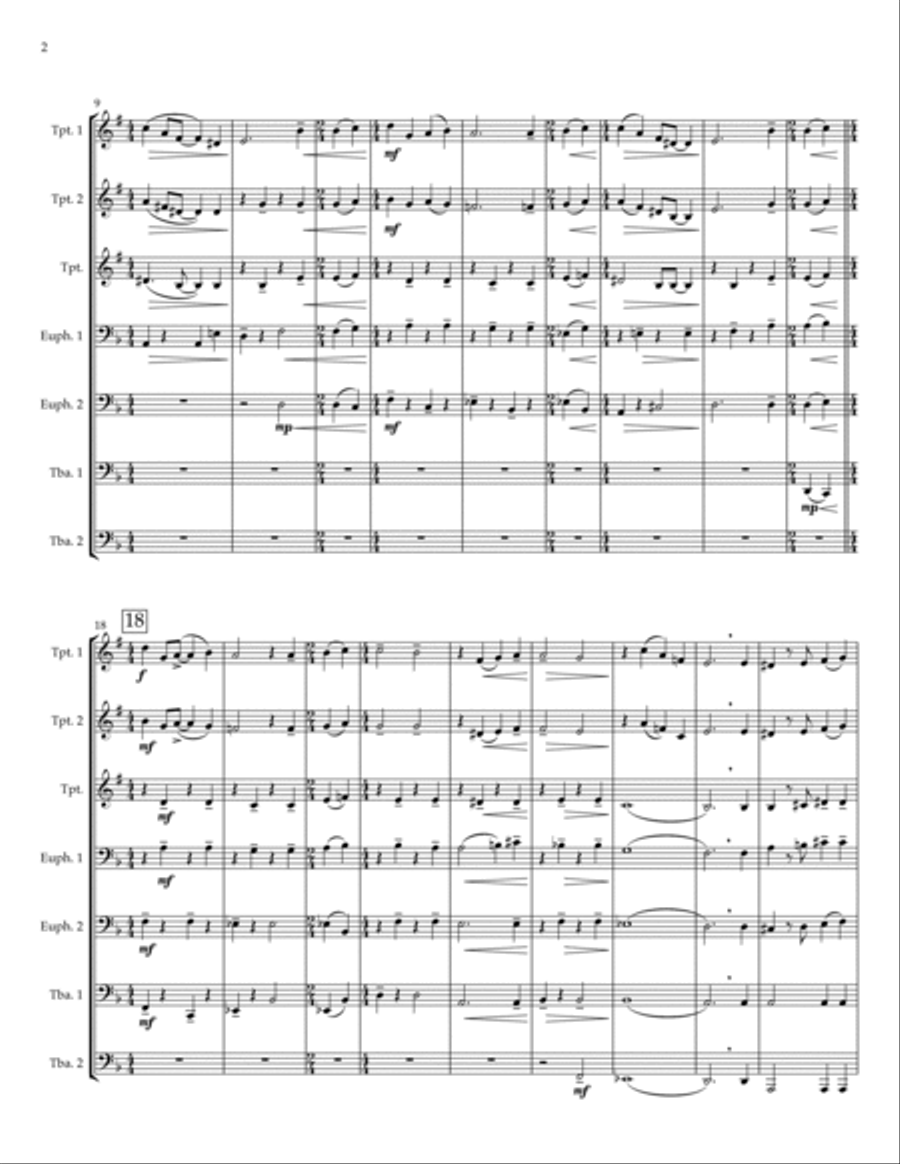 Sally's Song Sally's Song Brass Ensemble scores gallery preview page 2