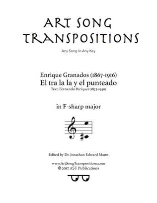 Book cover for GRANADOS: El tra la la y el punteado (transposed to F-sharp major)