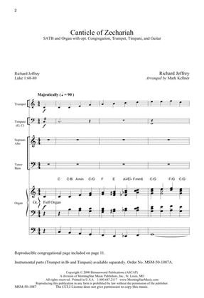 Canticle of Zechariah (Downloadable Choral Score)