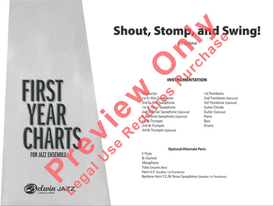 Shout, Stomp, and Swing! Jazz Ensemble scores gallery preview page 2