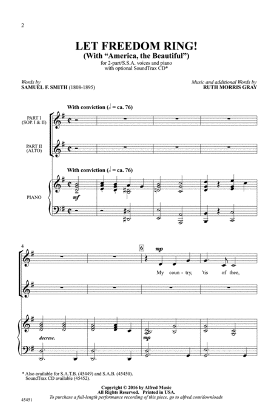 Let Freedom Ring! Let Freedom Ring! Choir scores gallery preview page 1