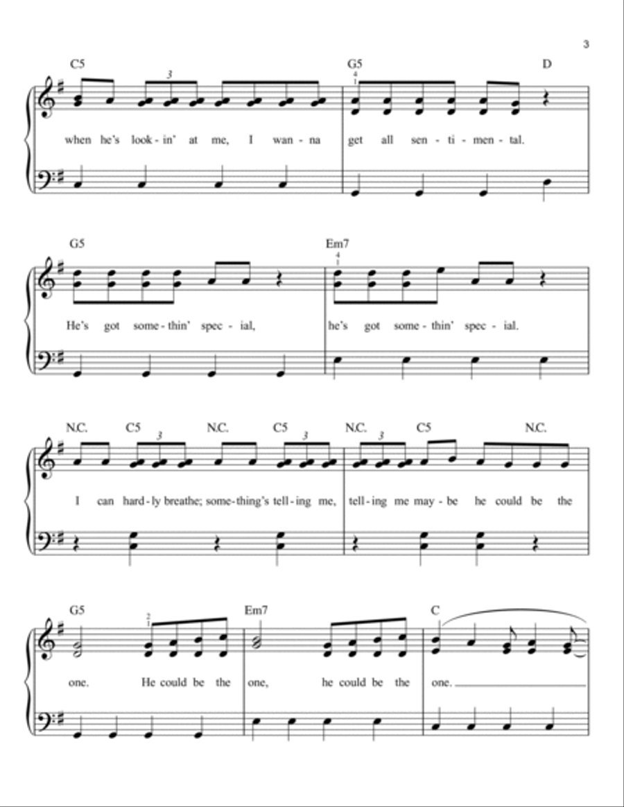 He Could Be The One Easy Piano scores gallery preview page 3