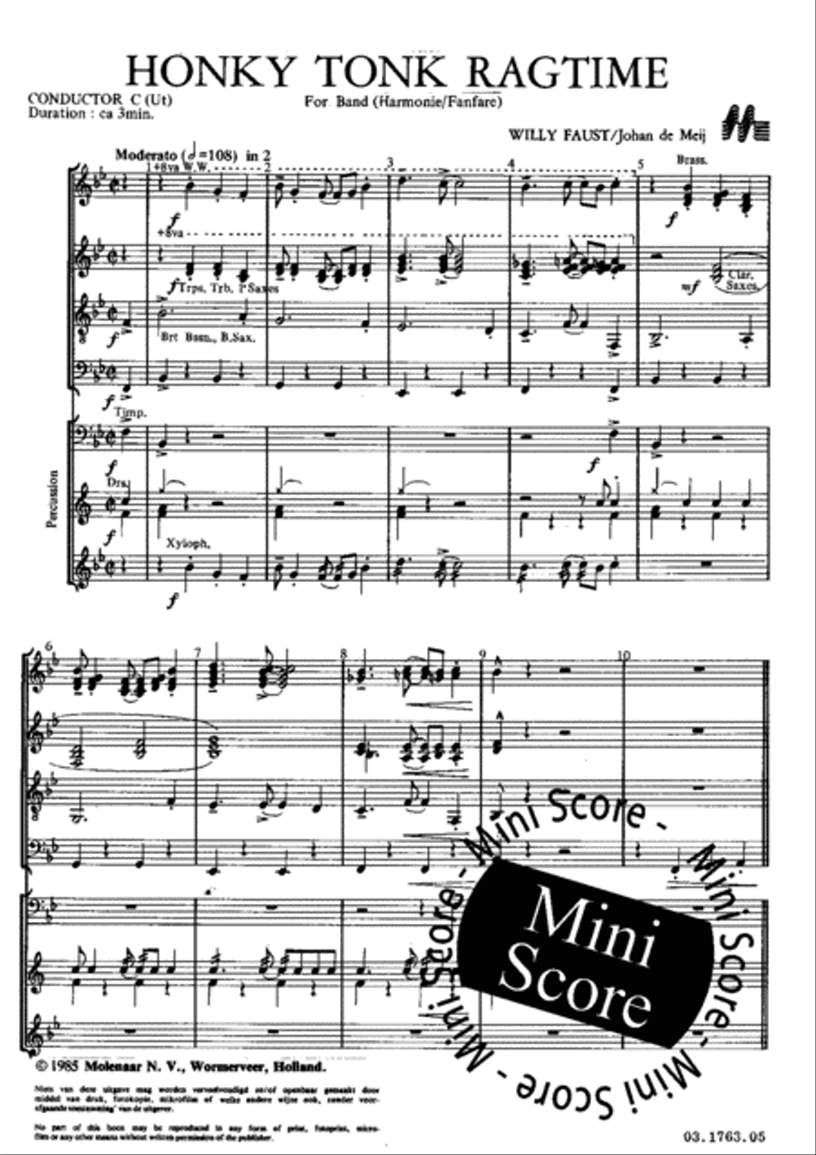 Honky Tonk Ragtime Big Band scores gallery preview page 5