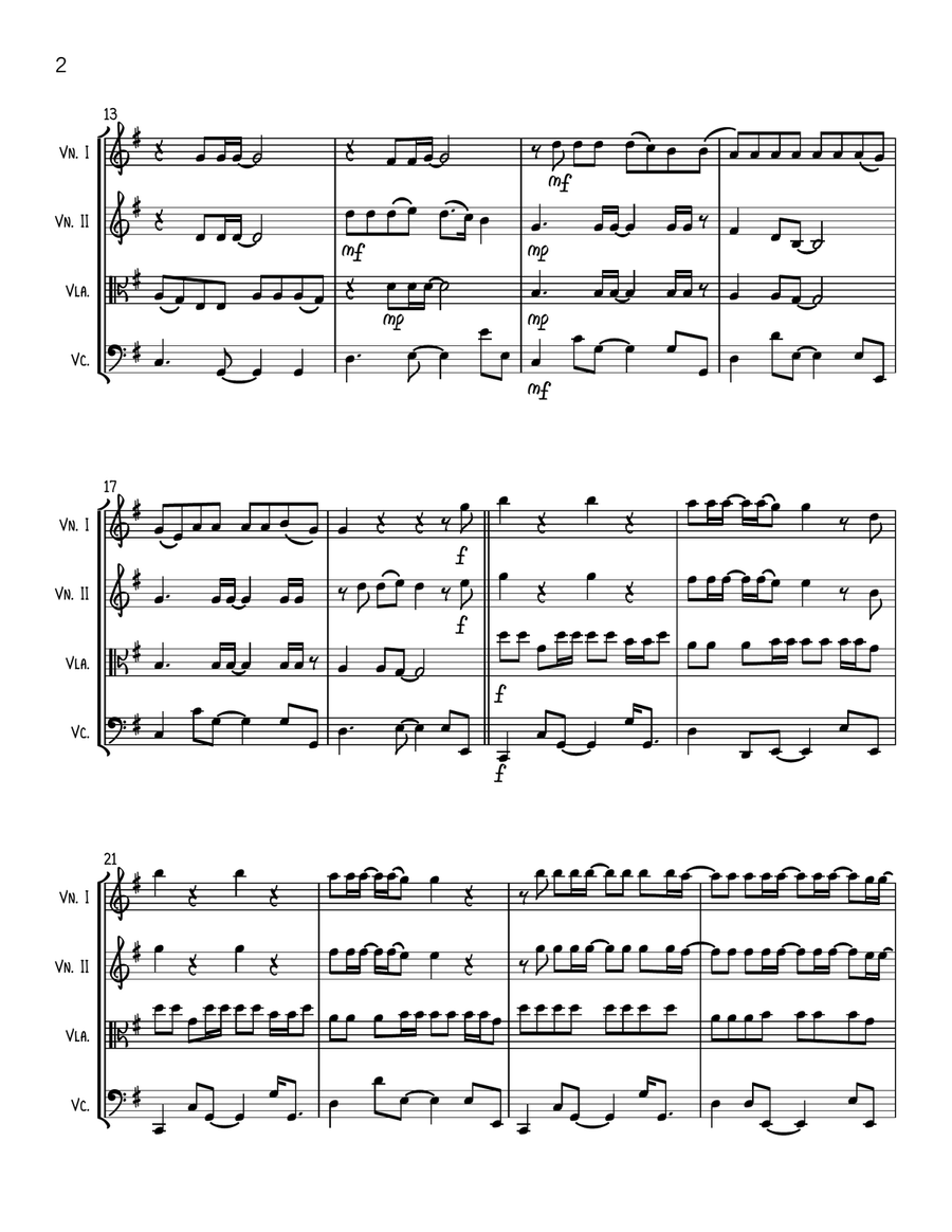 Anti-hero String Quartet scores gallery preview page 2