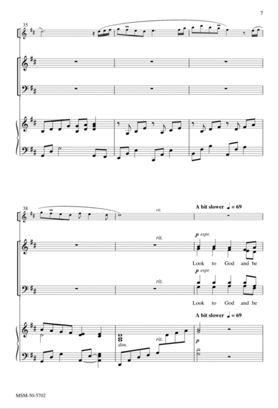 I Will Bless the Lord at All Times 4-Part scores gallery preview page 6