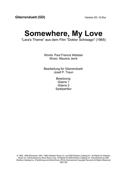 Somewhere, My Love image number null