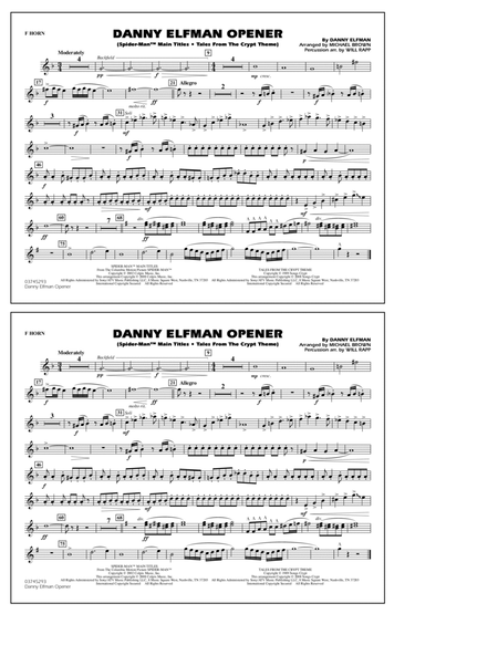 Danny Elfman Opener - F Horn