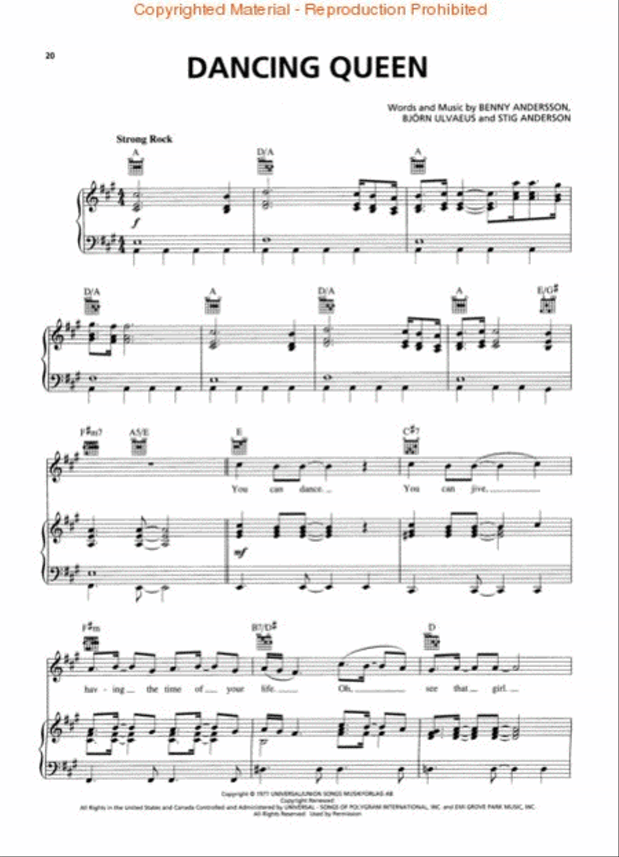 Mamma Mia! Mamma Mia! Piano, Vocal, Guitar scores gallery preview page 3