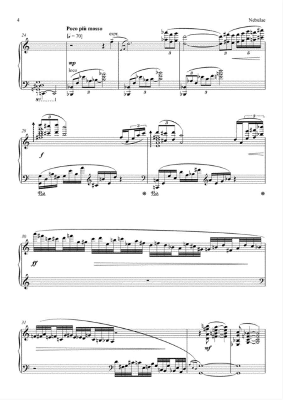Nebulae Piano Solo scores gallery preview page 4