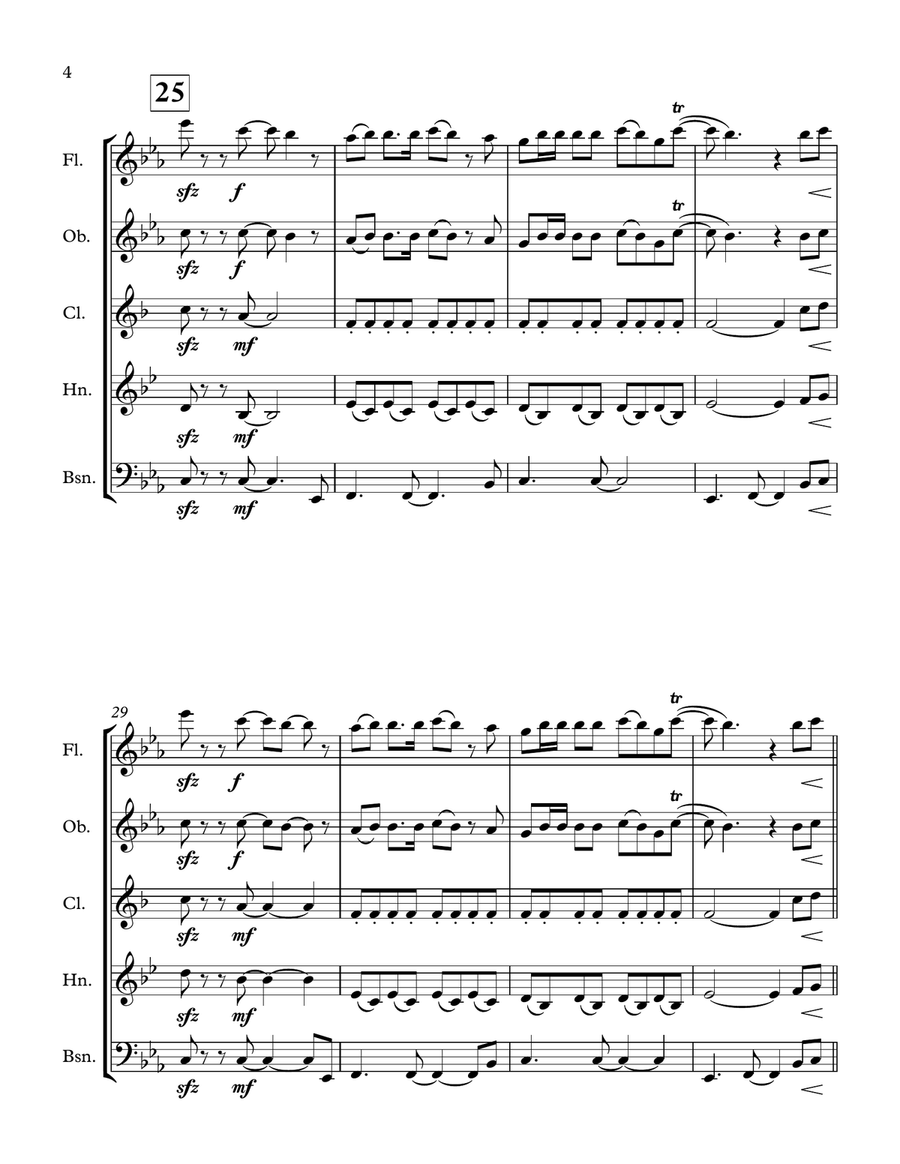 Creep Woodwind Quintet scores gallery preview page 5