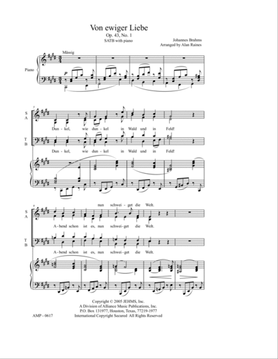 Von ewiger Liebe 4-Part scores gallery preview page 5