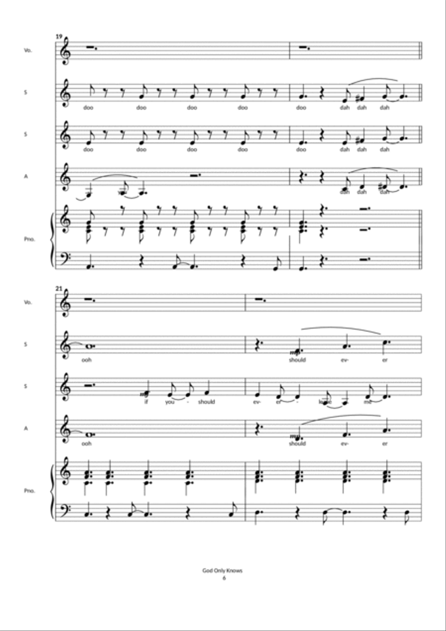 God Only Knows God Only Knows SSA scores gallery preview page 6