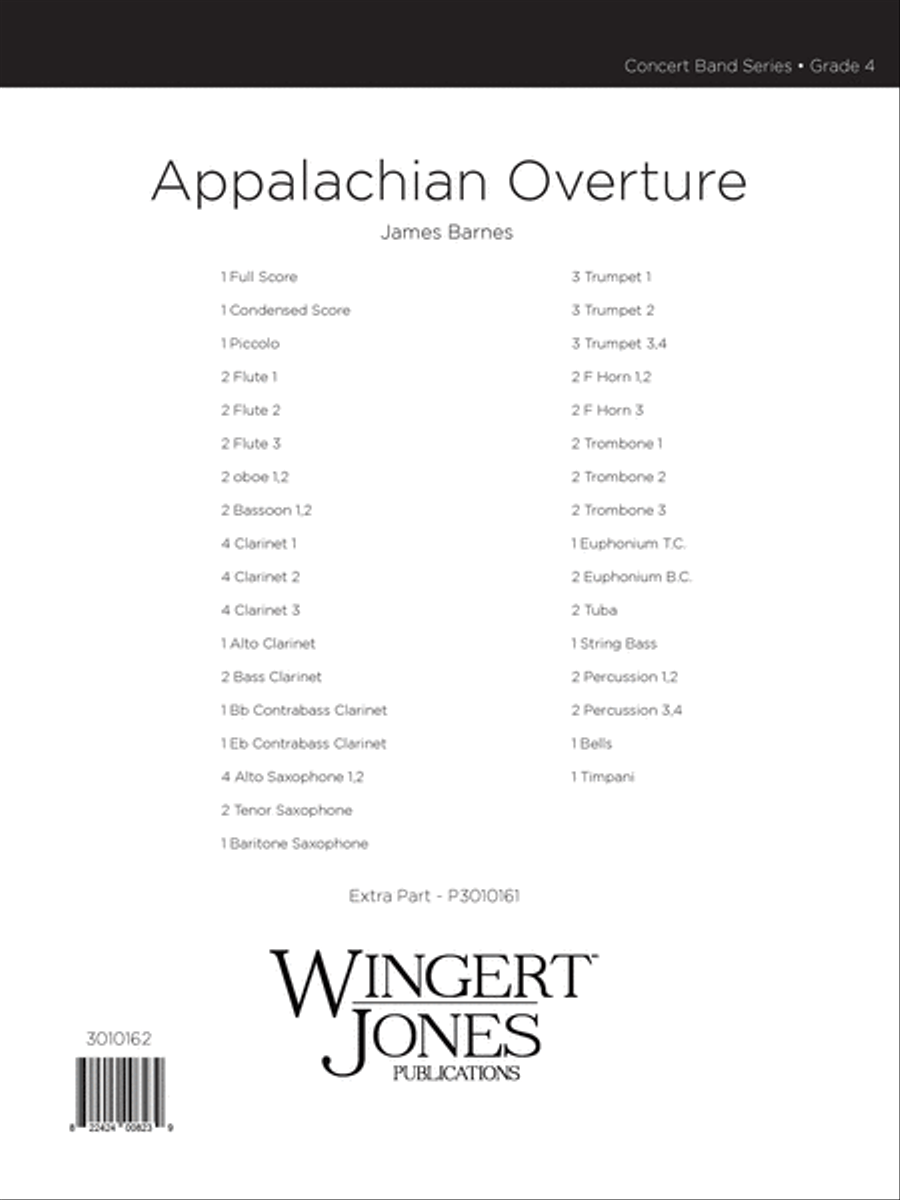 Appalachian Overture (Score) Concert Band scores gallery preview page 1