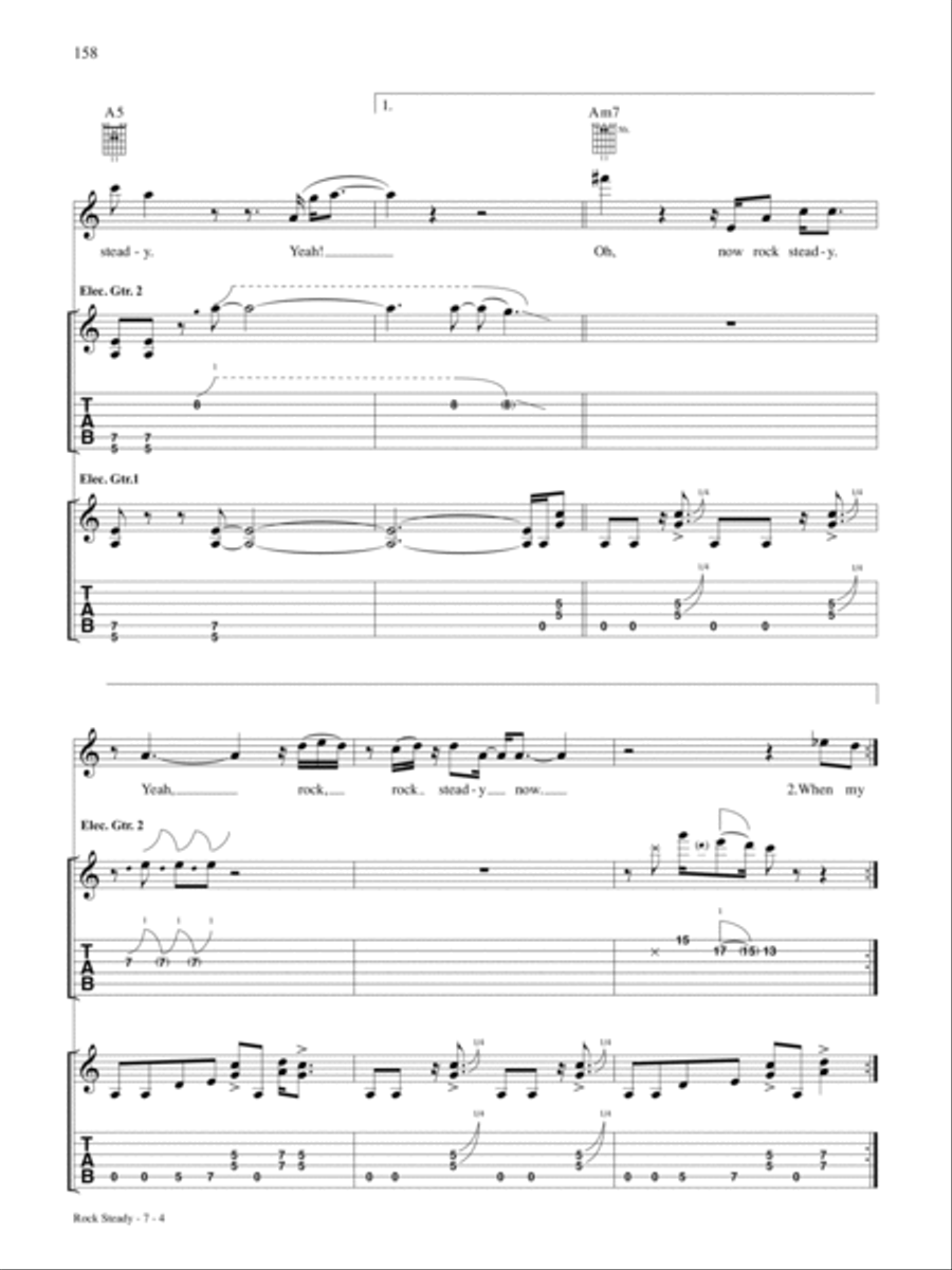 Rock Steady Rock Steady Guitar Tablature scores gallery preview page 4