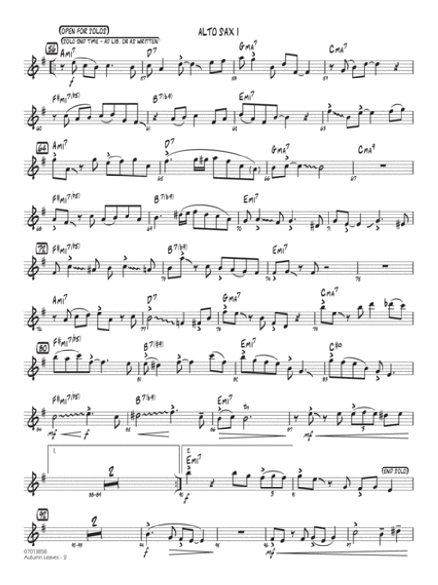 Autumn leaves 2025 jazz saxophone