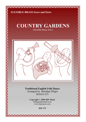Book cover for Country Gardens - Flexible Brass Trio Score and Parts PDF