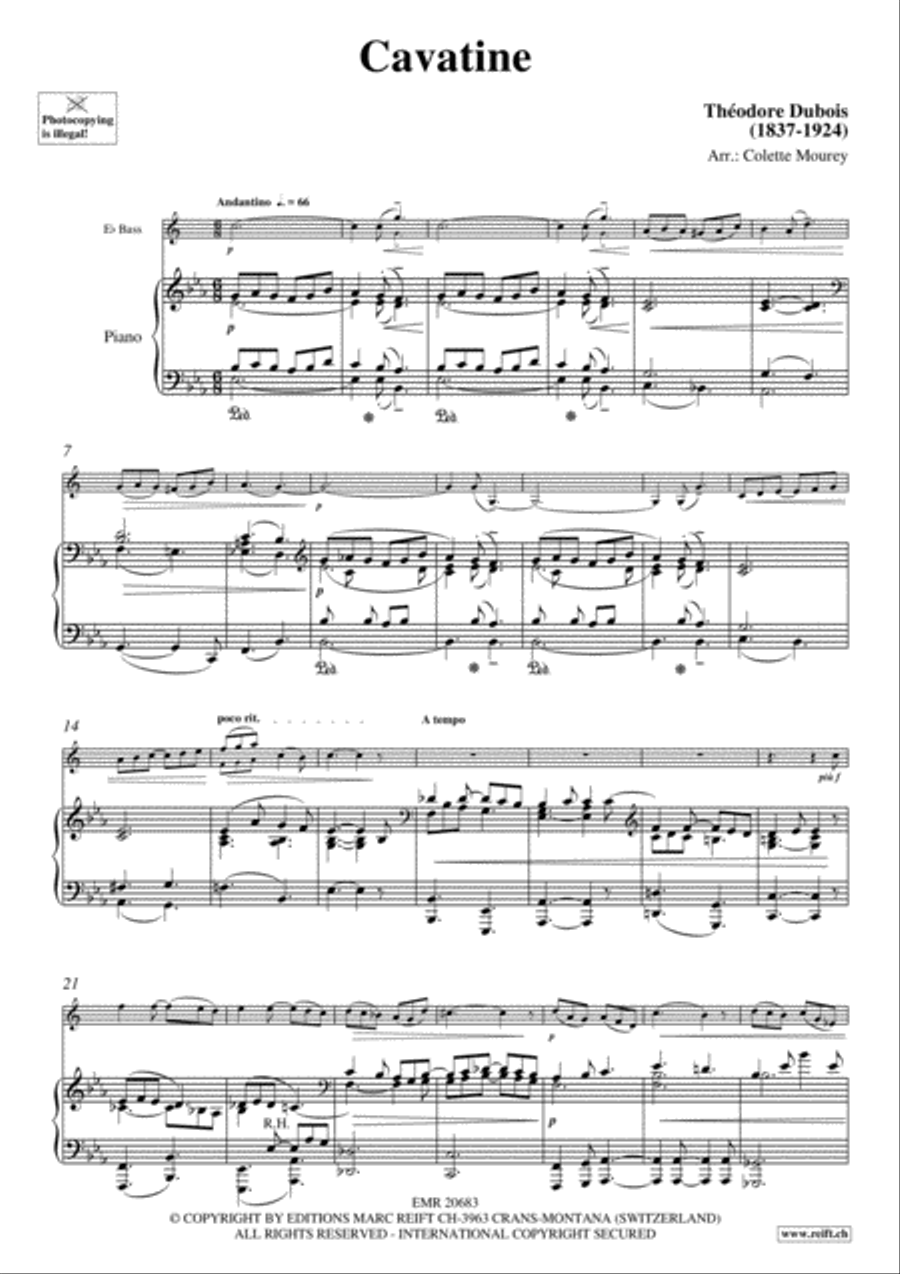 Cavatine Voice Solo scores gallery preview page 3