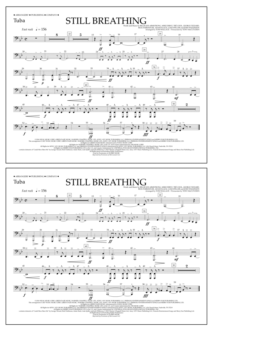 Still Breathing - Tuba Still Breathing - Tuba Tuba scores gallery preview page 1