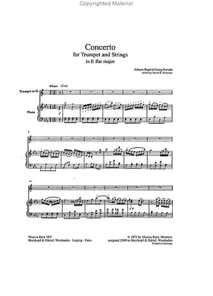 Concerto in E flat major