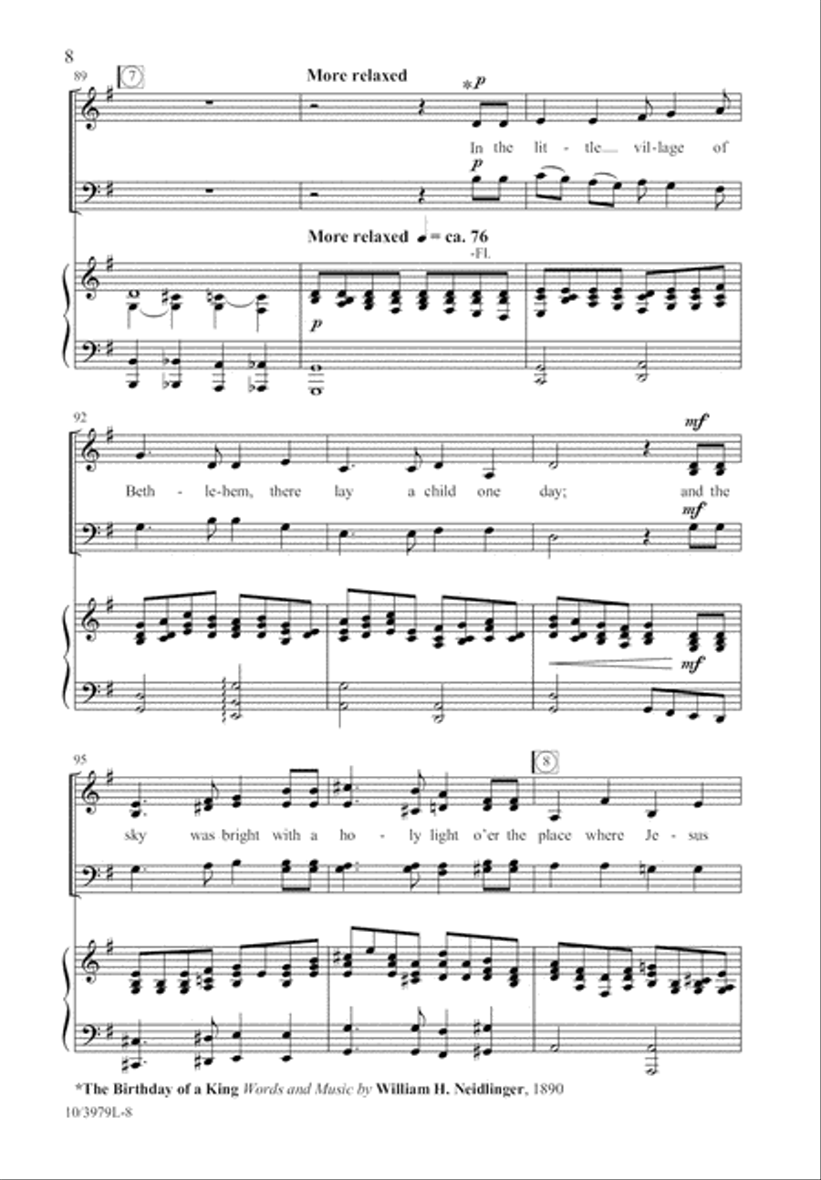 O Hear the Angel Voices 4-Part scores gallery preview page 8