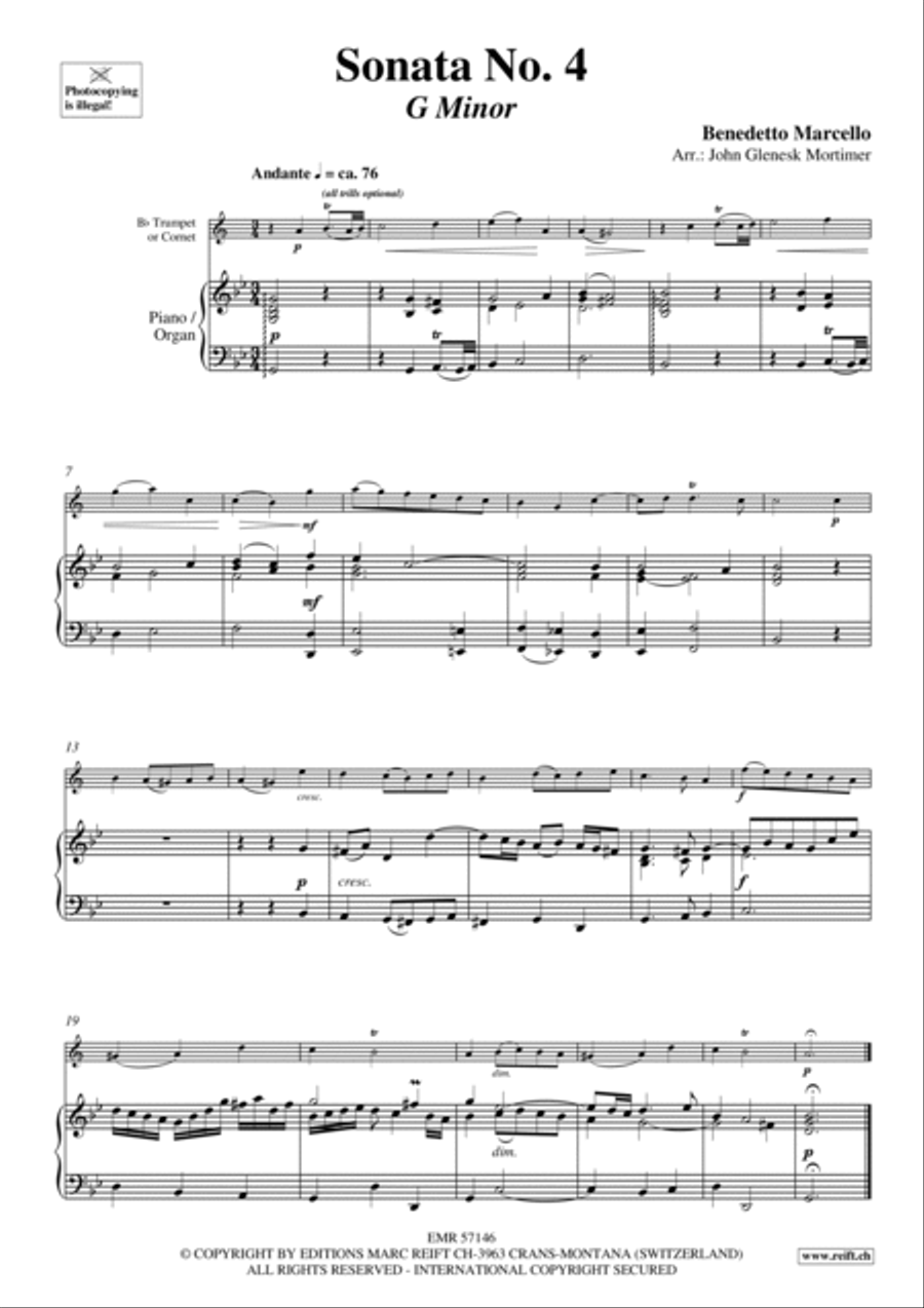 Sonata No. 4 Cornet scores gallery preview page 4