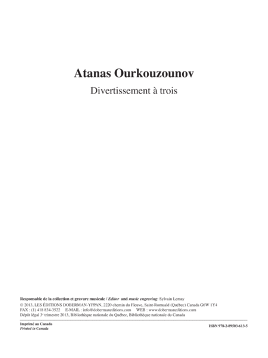 Divertissement à trois Cello scores gallery preview page 1