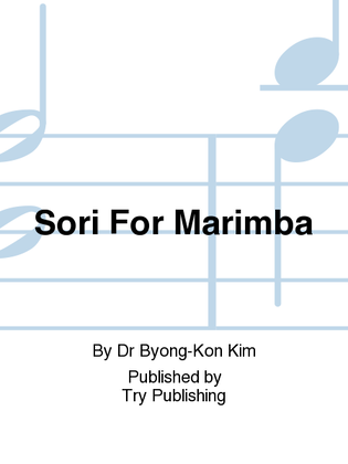 Book cover for Sori For Marimba