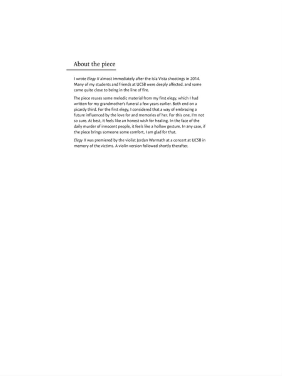 Elegy II Chamber Music scores gallery preview page 2