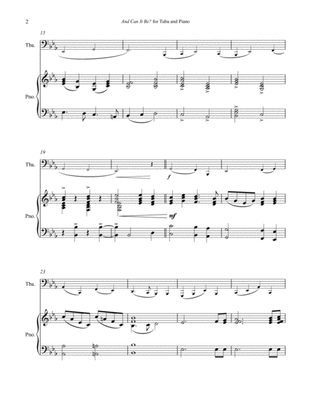 Tuba solo - "And Can It Be?" Theme and Variations image number null