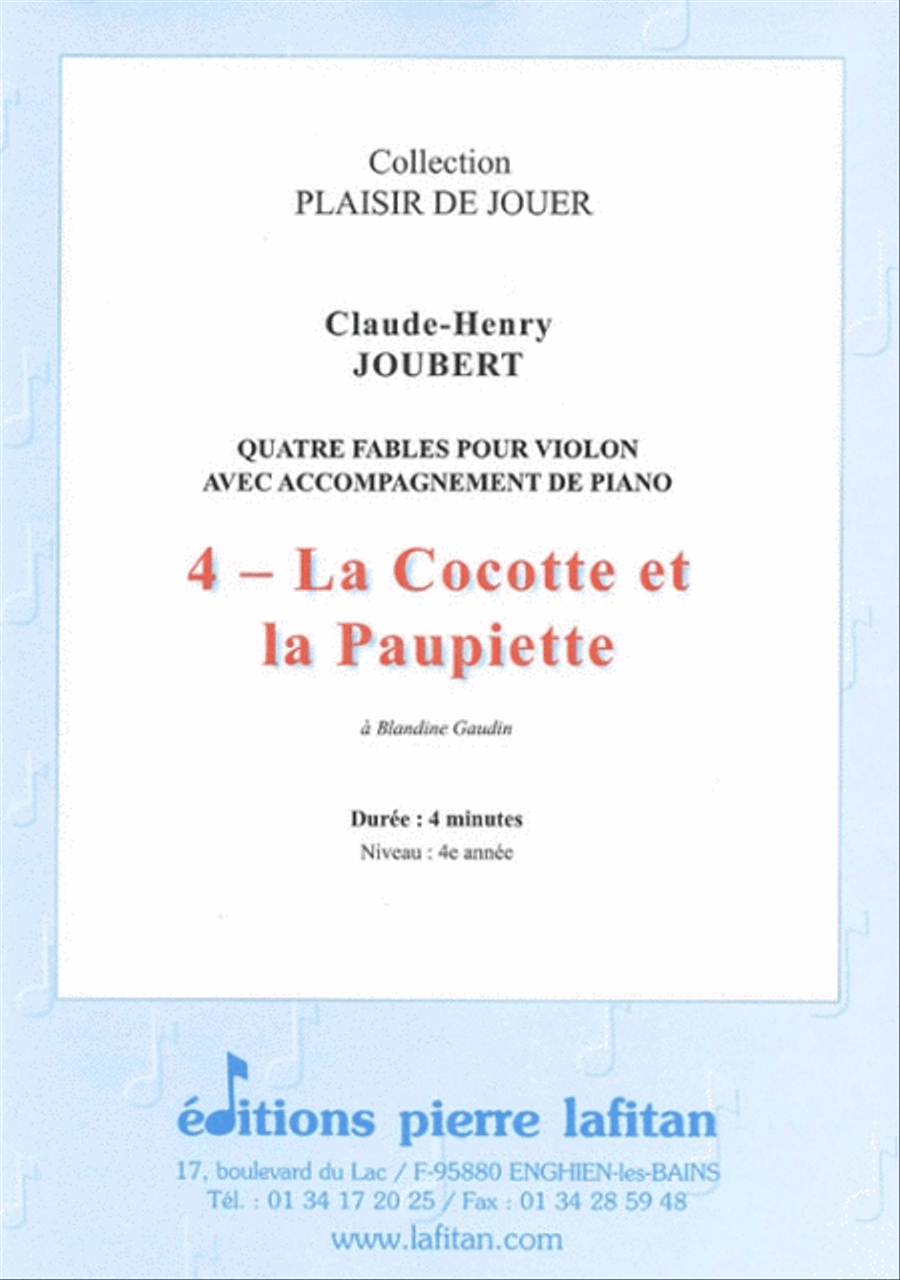 4 Fables - 4. La Cocotte Et La Paupiette Violin Solo scores gallery preview page 1