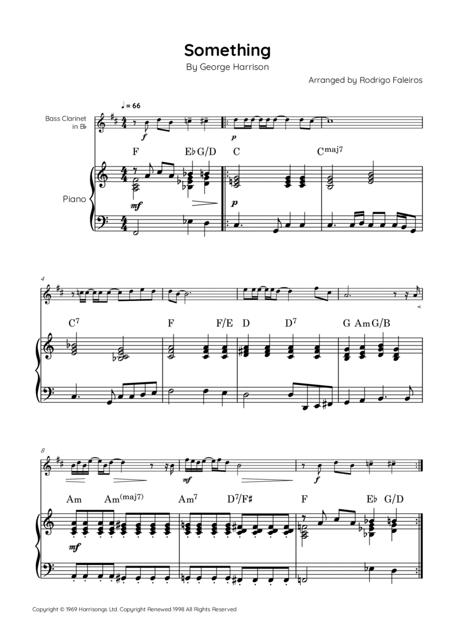 Something Something Bass Clarinet scores gallery preview page 1