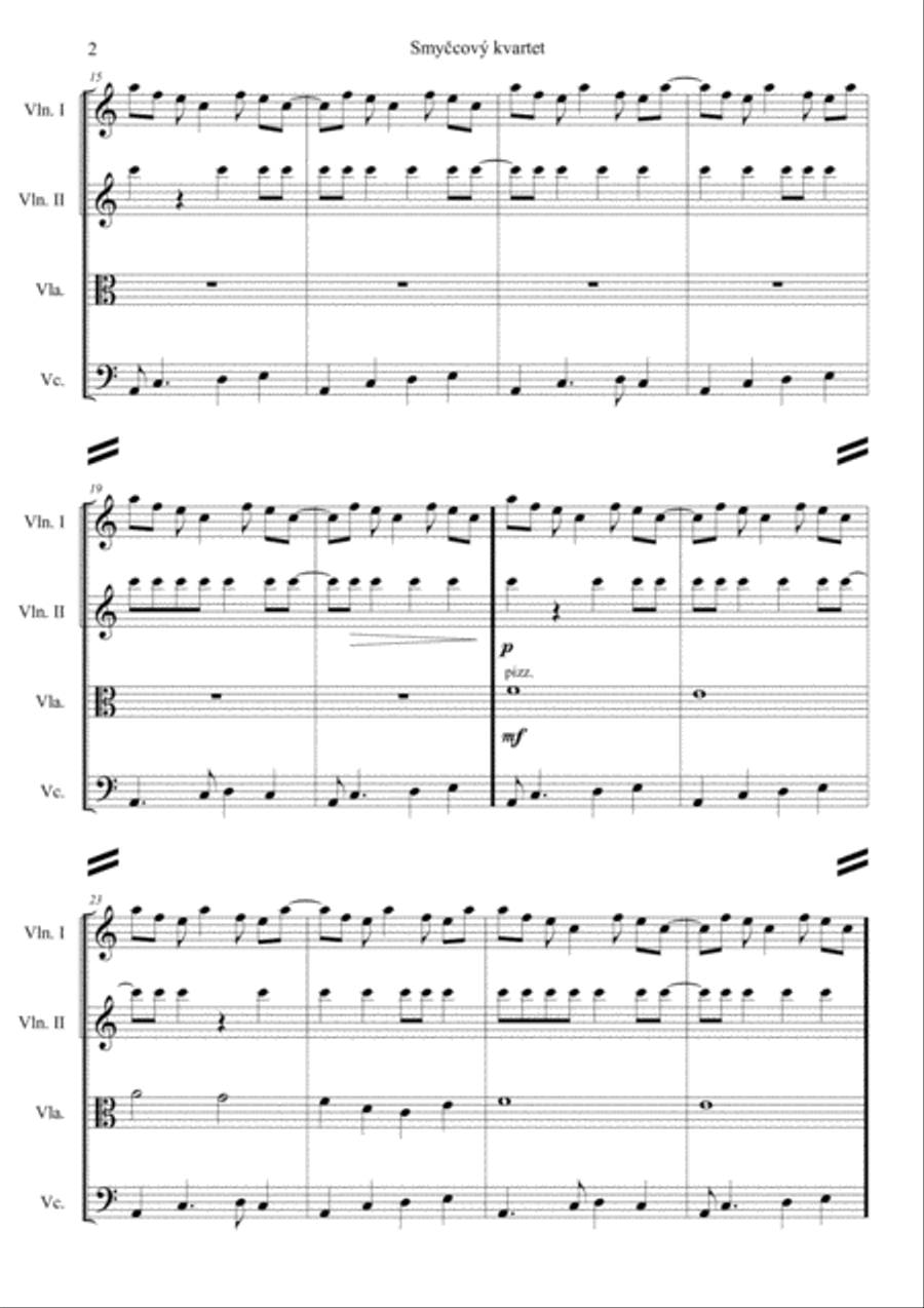 Kvartet String Quartet scores gallery preview page 2
